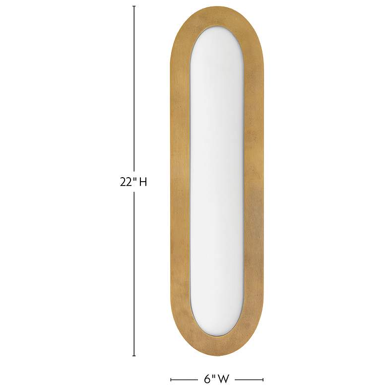 Image 3 Hinkley Emme 22" High Heritage Brass LED Wall Sconce more views