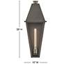 3_Hinkley Endsley 26" High Blackened Brass Outdoor Wall Light more views