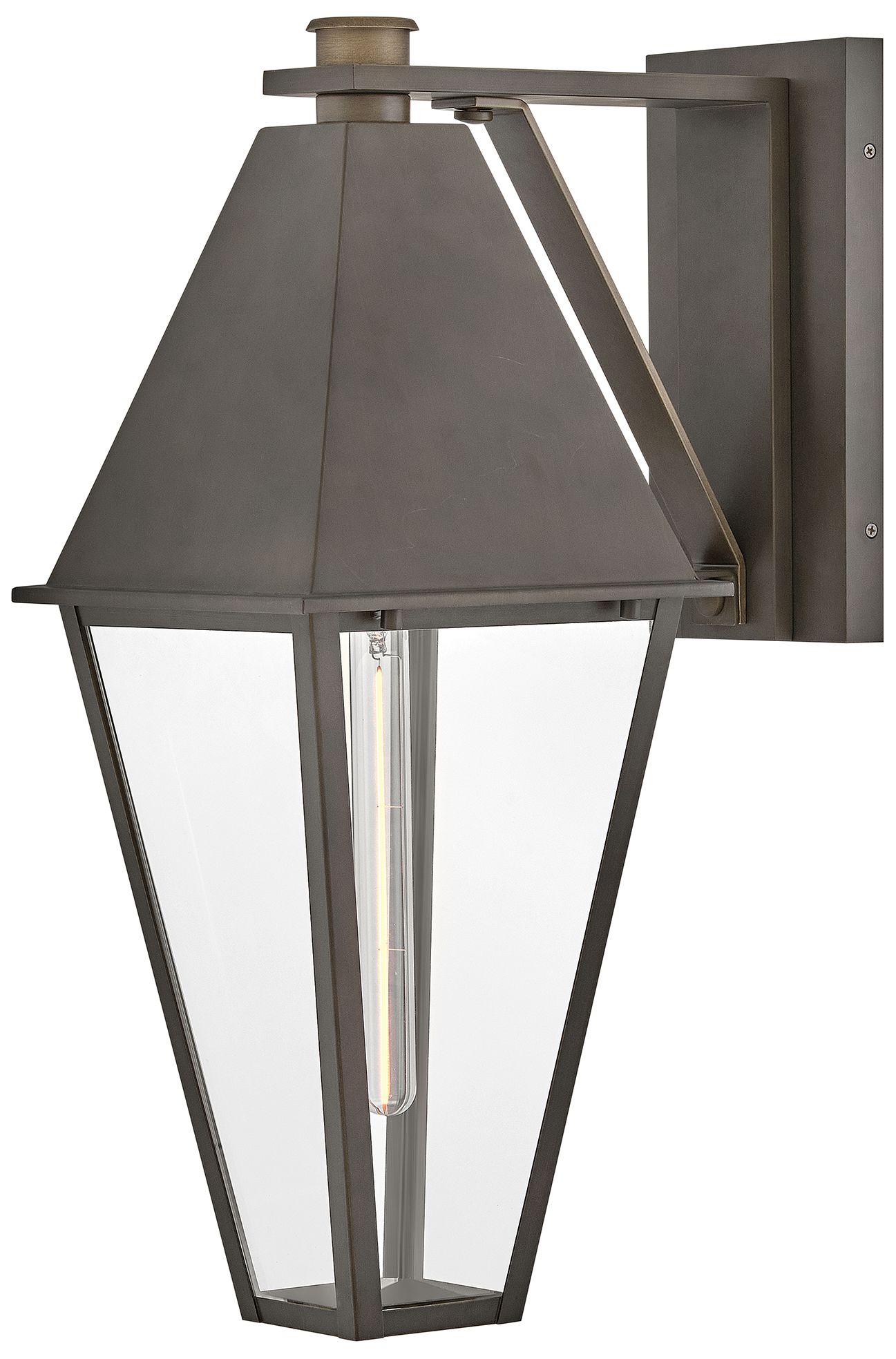 Hinkley Endsley Outdoor Medium Wall Mount Lantern 25" Blackened Brass