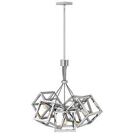Image1 of Hinkley Ensembles 30.8" Wide Nickel Geometric Boxes Modern Chandelier