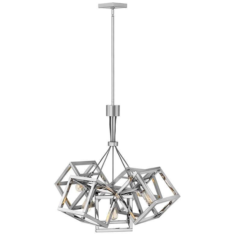 Image 2 Hinkley Ensembles 30.8" Wide Nickel Geometric Boxes Modern Chandelier more views