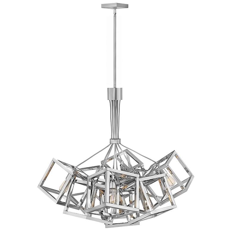 Image 1 Hinkley Ensembles 30.8 inch Wide Nickel Geometric Modern Chandelier