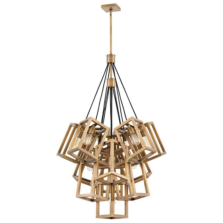 Image 1 Hinkley Ensembles 32.5" Wide Gold Geometric Modern Chandelier