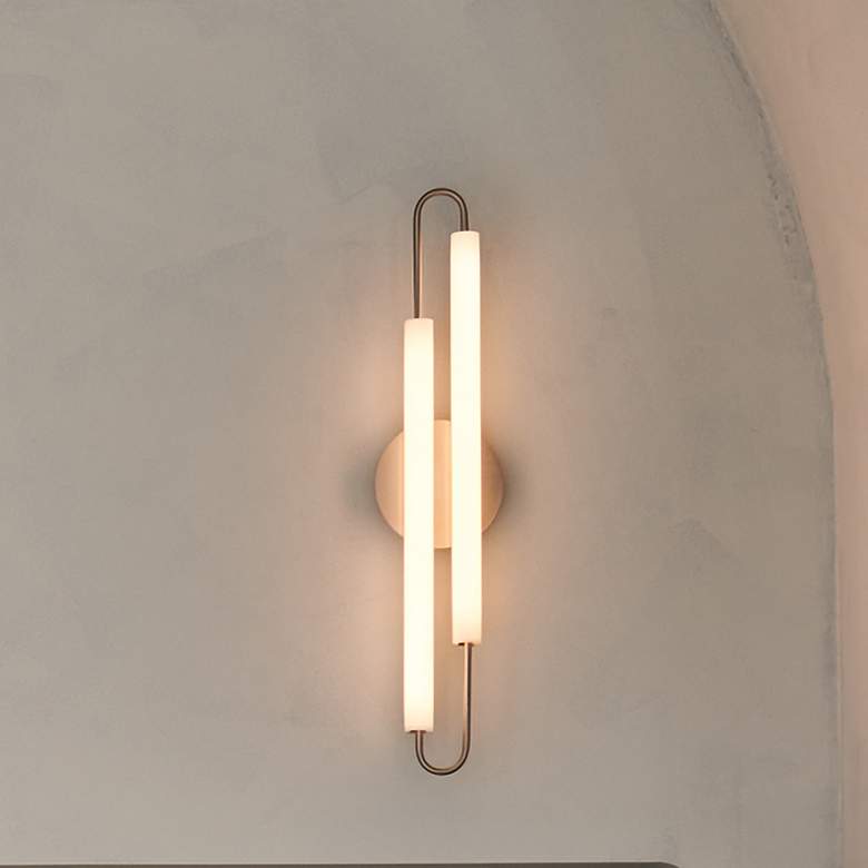 Image 1 Hinkley Eos 25" Wide Brushed Nickel ADA LED Bath Light
