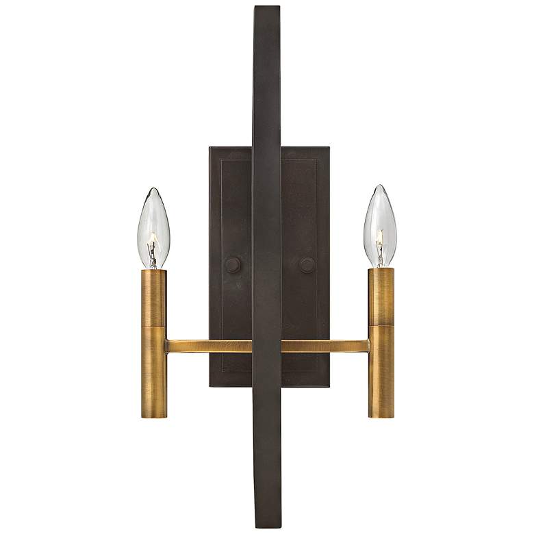 Image 1 Hinkley Euclid 20 inch High Spanish Bronze 2-Light Wall Sconce