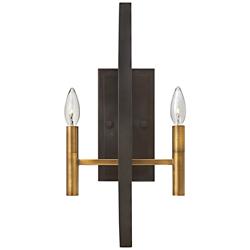Hinkley Euclid 20&quot; High Spanish Bronze 2-Light Wall Sconce