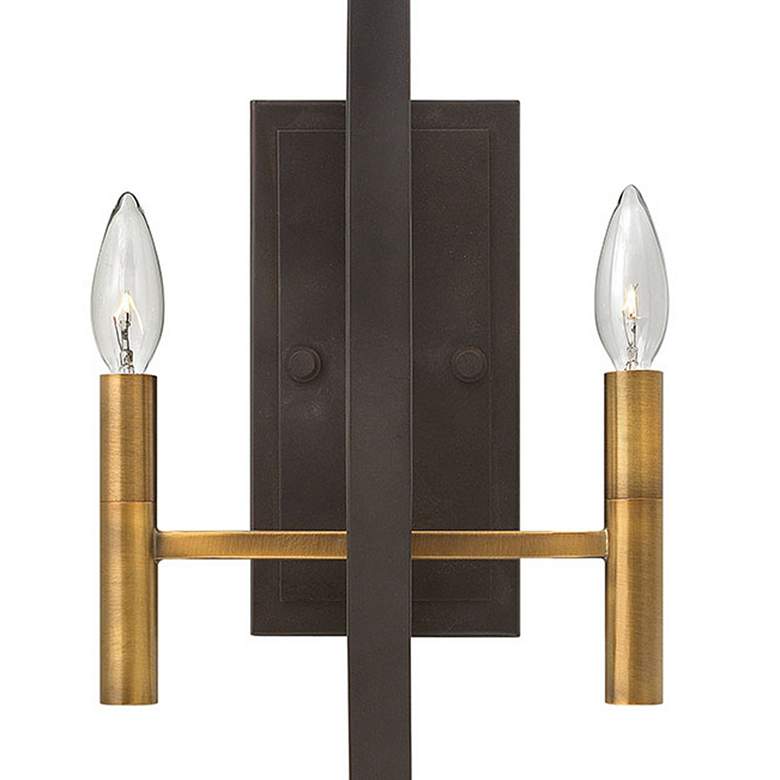 Image 2 Hinkley Euclid 20" High Spanish Bronze 2-Light Wall Sconce more views