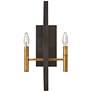 2_Hinkley Euclid 20" High Spanish Bronze 2-Light Wall Sconce more views