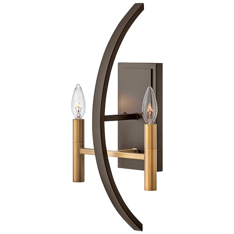 Image 3 Hinkley Euclid 20" High Spanish Bronze 2-Light Wall Sconce more views