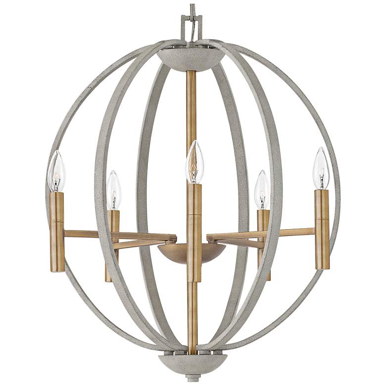 Image 2 Hinkley Euclid 21 1/4" Wide Cement Gray 6-Light Pendant