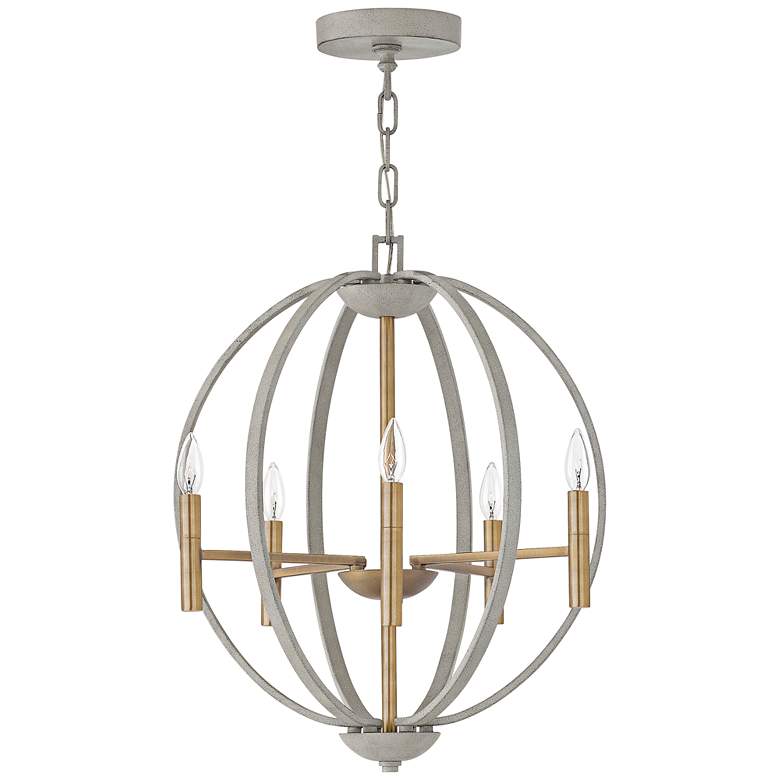 Image 3 Hinkley Euclid 21 1/4" Wide Cement Gray 6-Light Pendant more views