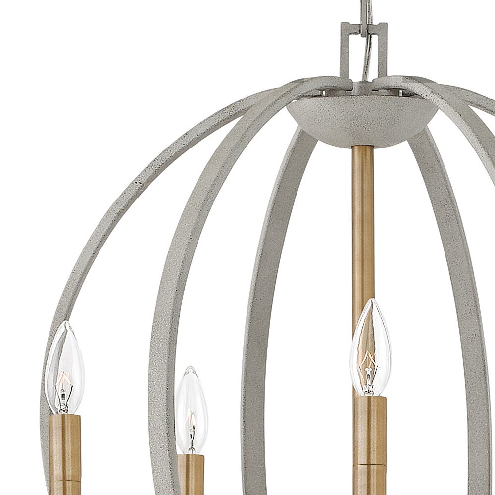 Image 6 Hinkley Euclid 21 1/4" Wide Cement Gray 6-Light Pendant more views