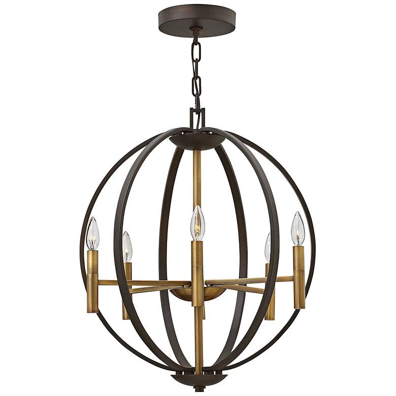 Image 2 Hinkley Euclid 22 1/4 inch Wide Spanish Bronze 6-Light Pendant