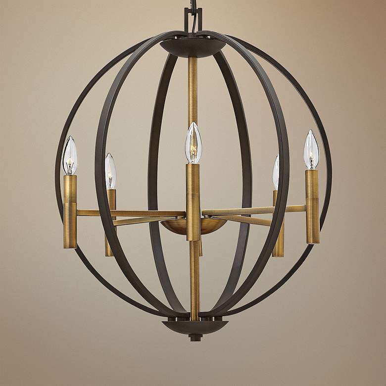 Image 1 Hinkley Euclid 22 1/4" Wide Spanish Bronze 6-Light Pendant