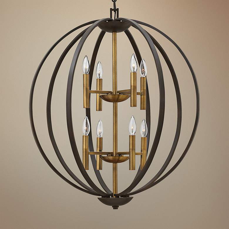 Image 1 Hinkley Euclid 28 1/4" Wide Spanish Bronze 8-Light Pendant