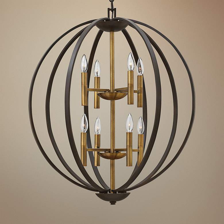 Image 1 Hinkley Euclid 28 1/4 inch Wide Spanish Bronze 8-Light Pendant