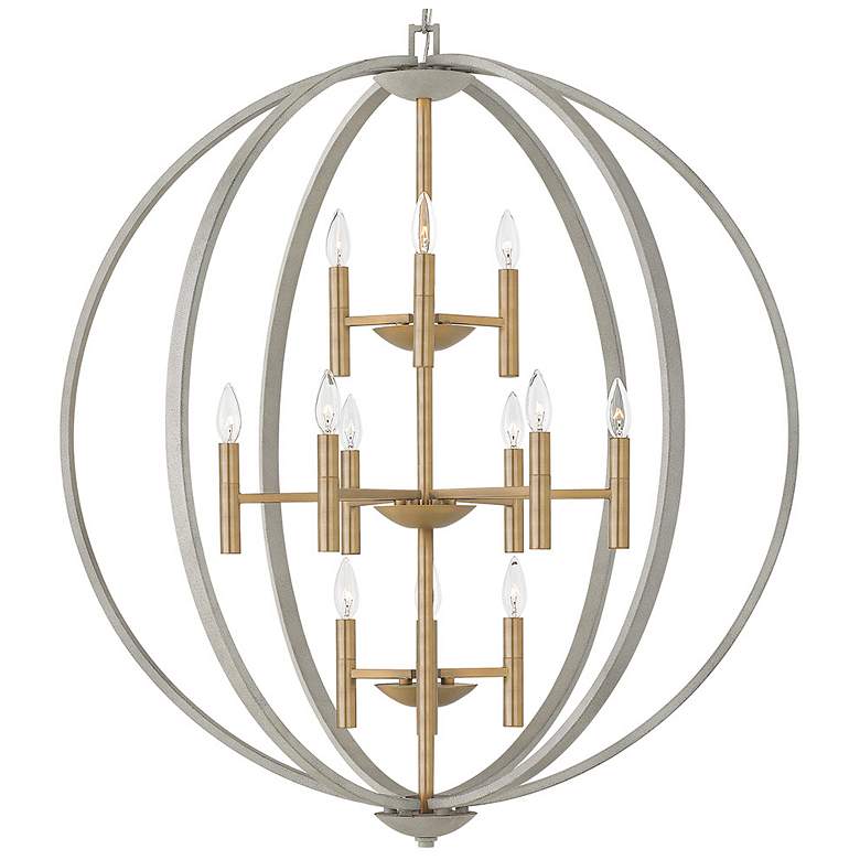 Image 4 Hinkley Euclid 36" Wide Cement Gray 12-Light Chandelier more views