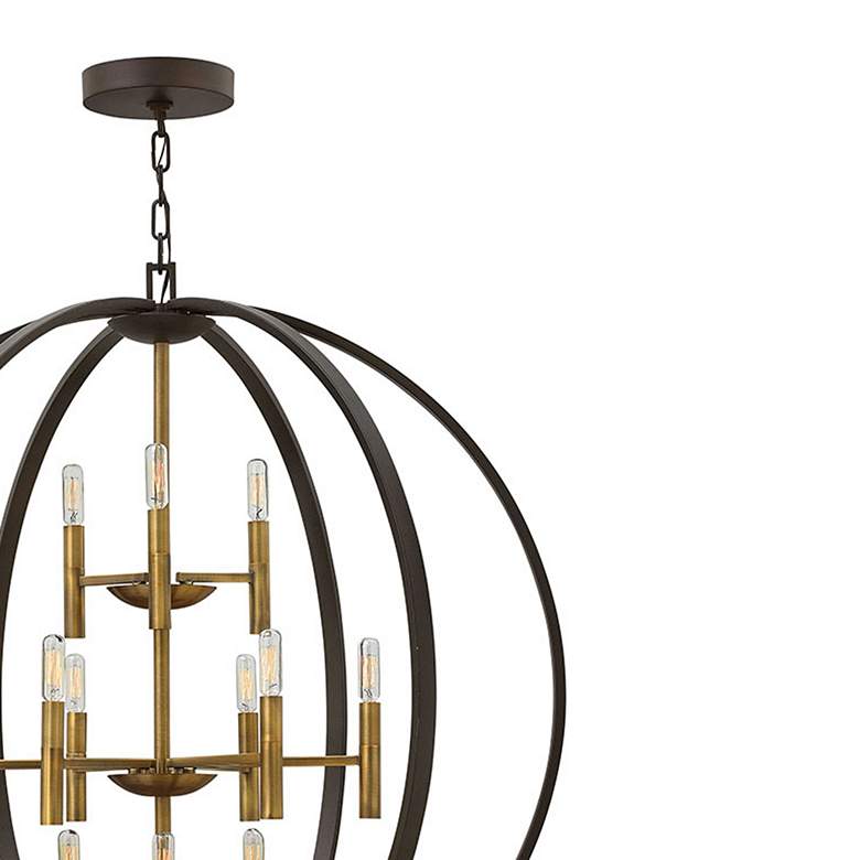 Image 3 Hinkley Euclid 36" Wide Spanish Bronze Three Tier Orb Chandelier more views