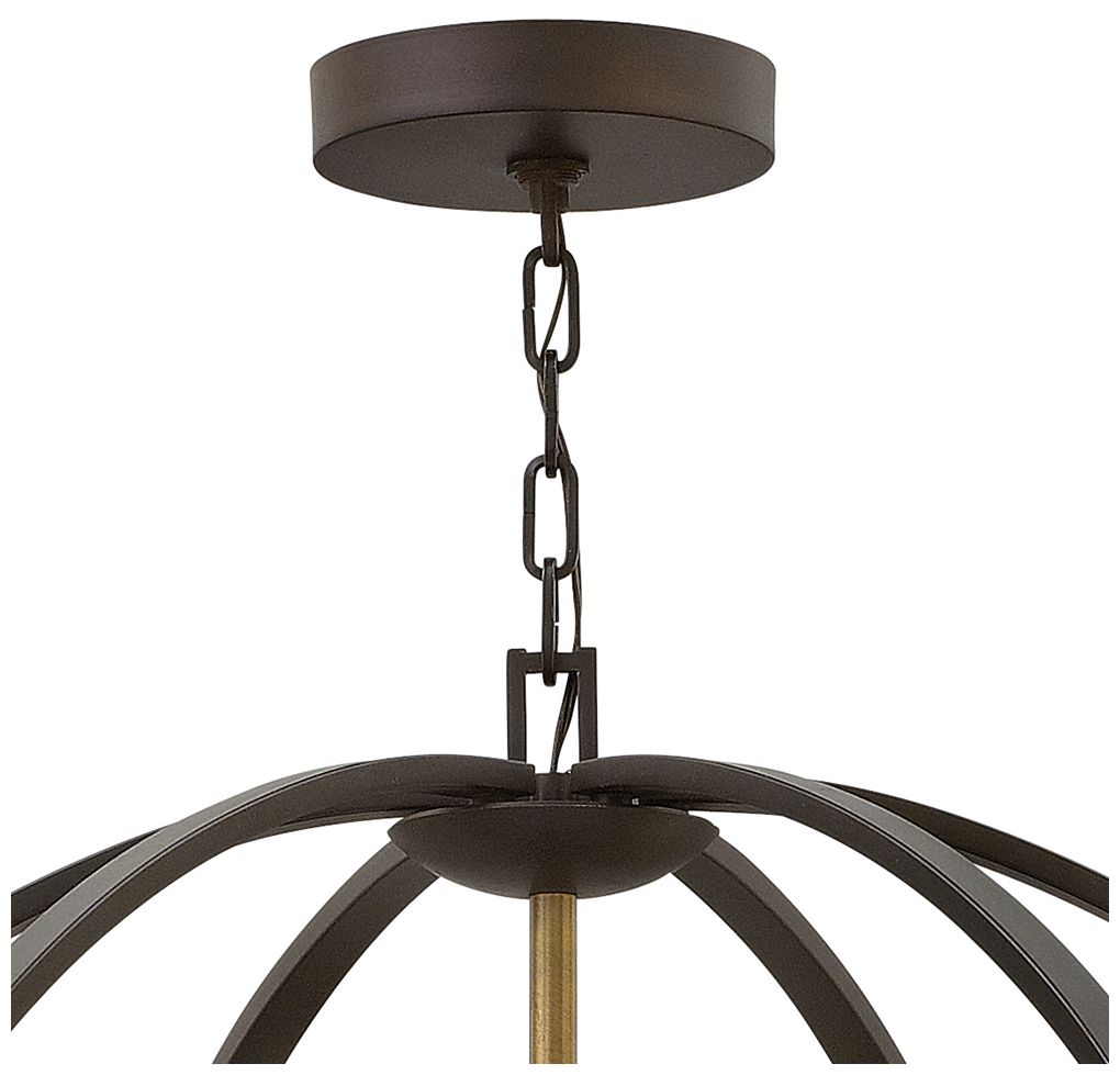 Hinkley Euclid 36" Wide Spanish Bronze Three Tier Orb Chandelier