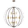 Hinkley Euclid 44" Wide Spanish Bronze and Gold Modern Orb Chandelier