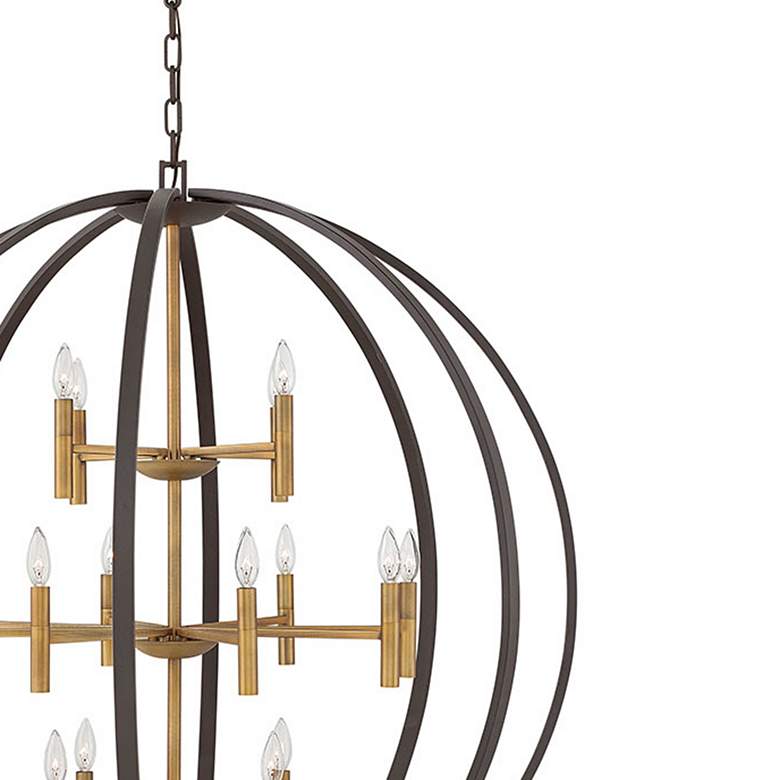 Image 2 Hinkley Euclid 44" Wide Spanish Bronze and Gold Modern Orb Chandelier more views