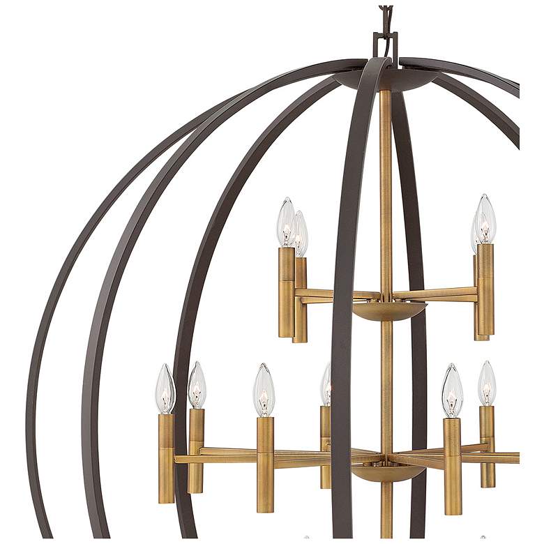 Image 4 Hinkley Euclid 44" Wide Spanish Bronze and Gold Modern Orb Chandelier more views