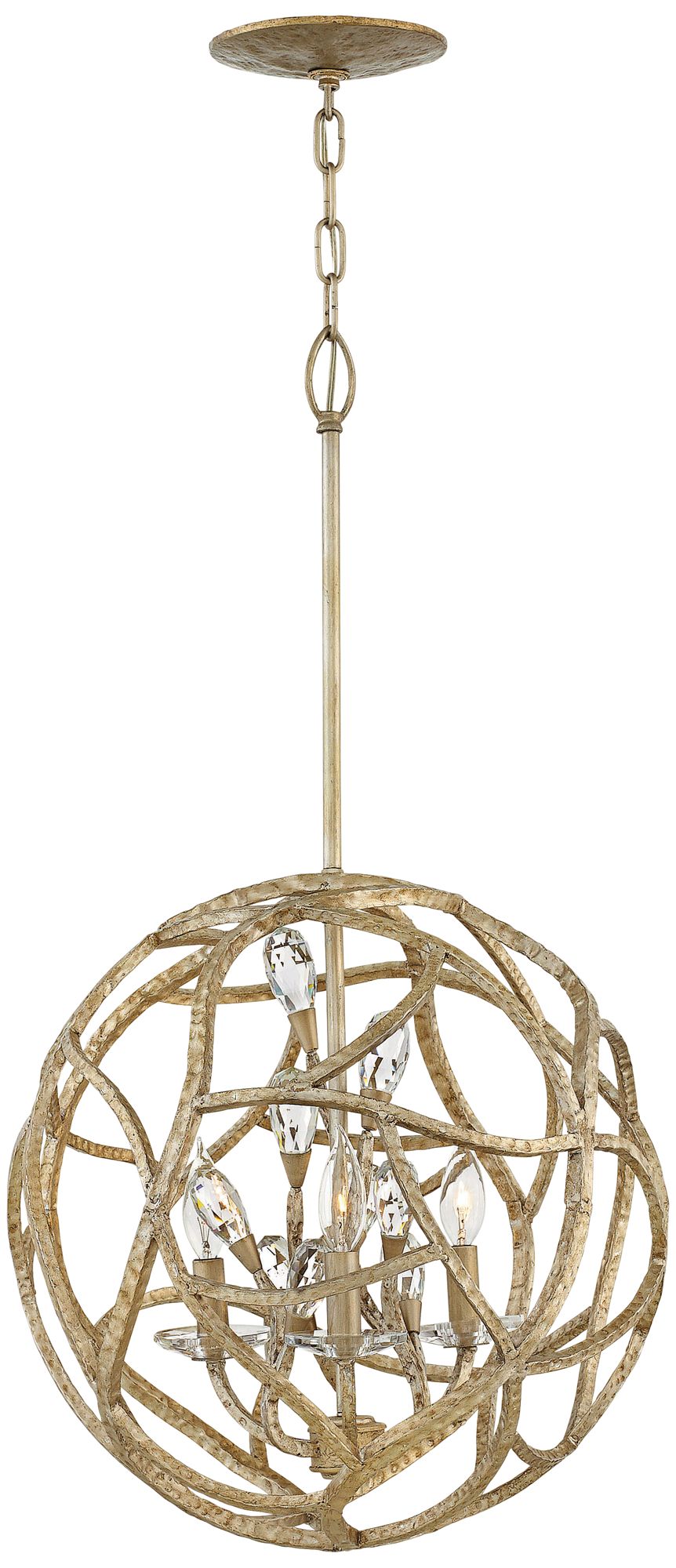 Image 3 Hinkley Eve 18" Wide Champagne Gold 3-Light Chandelier more views