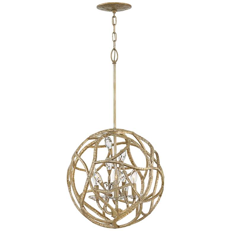 Image 3 Hinkley Eve 18 inch Wide Champagne Gold 3-Light Chandelier more views