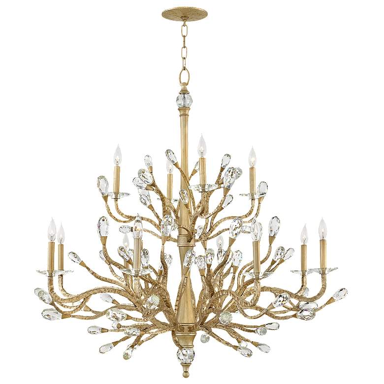 Image 1 Hinkley Eve 48 1/2 inch Wide Champagne Gold 12-Light Chandelier