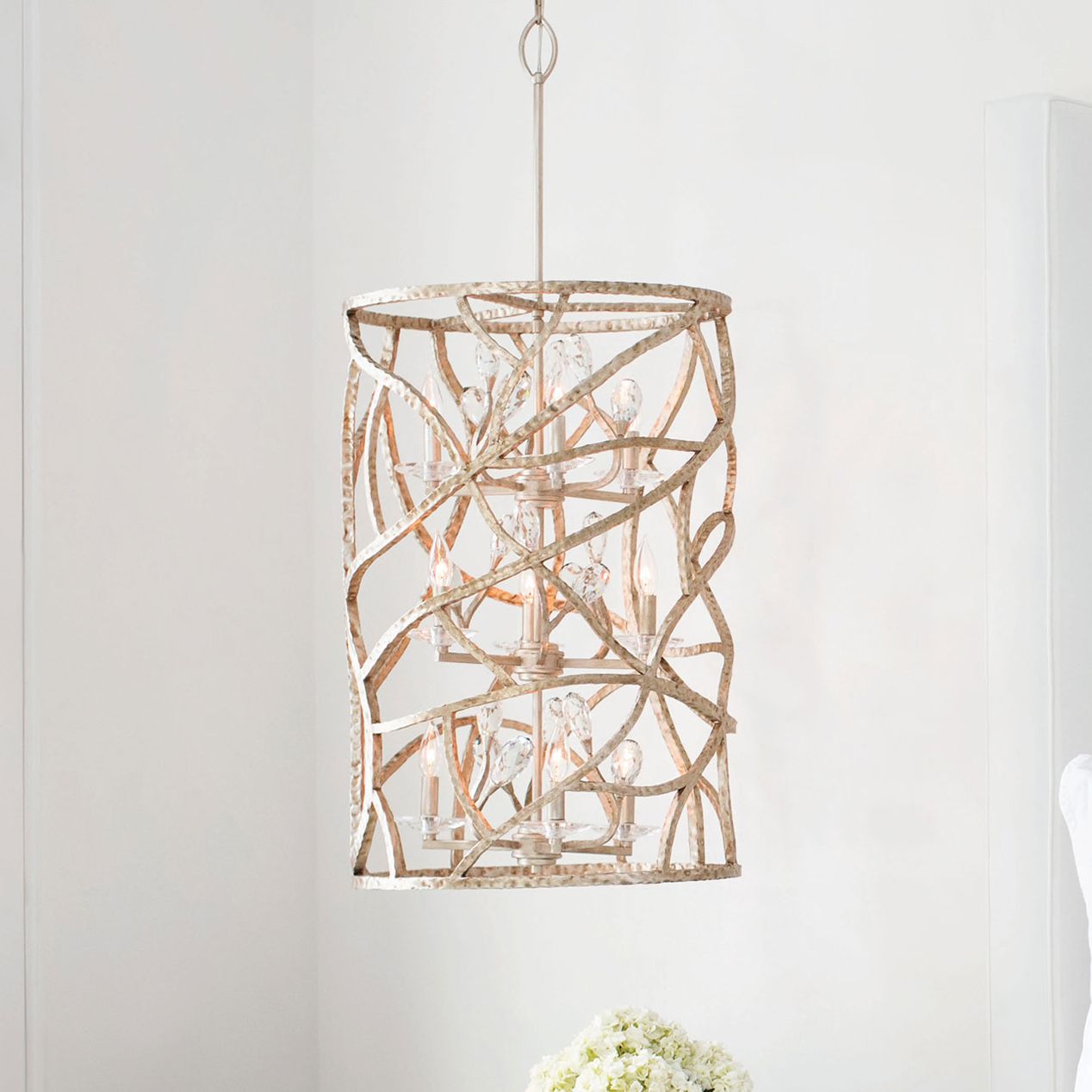 Image Hinkley- Eve Large Open Frame Drum Pendant- 20" Champagne Gold