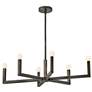 1_Hinkley Ezra 36" Wide Black Oxide 6-Light Linear Chandelier