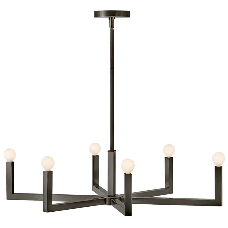 Image 3 Hinkley Ezra 36" Wide Black Oxide 6-Light Linear Chandelier more views