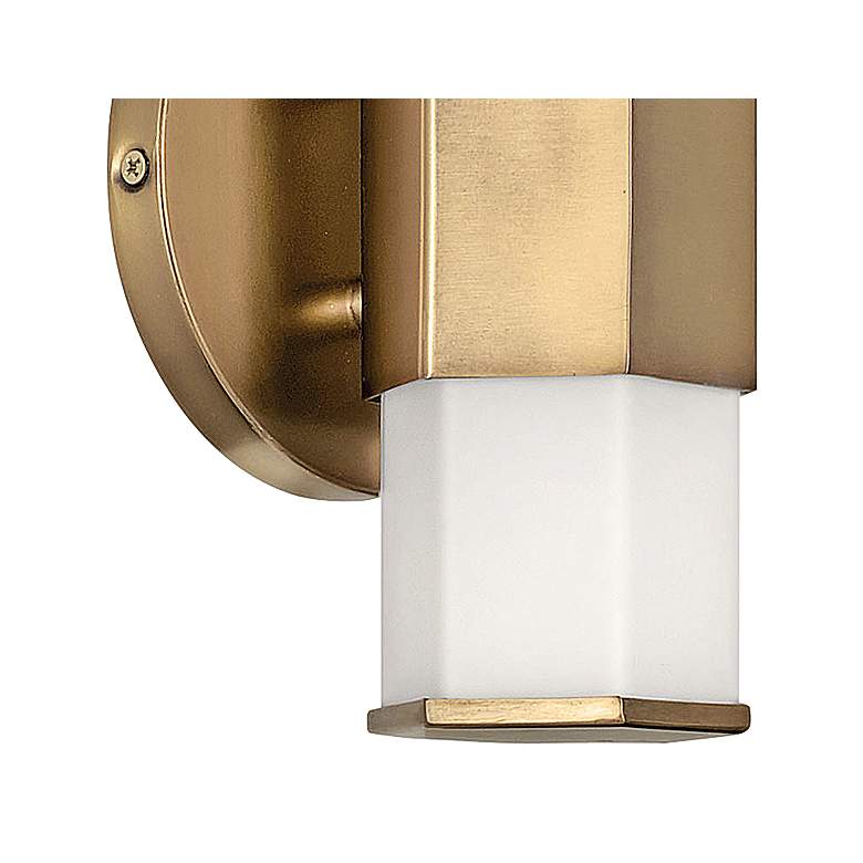 Image 2 Hinkley Facet 14" High Heritage Brass LED Wall Sconce more views