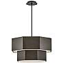 Thumbnail1 of Hinkley Facet 22 1/4"W Black Oxide 2-Tier Hexagon Chandelier