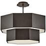 Thumbnail2 of Hinkley Facet 22 1/4"W Black Oxide 2-Tier Hexagon Chandelier more views