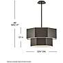 Thumbnail3 of Hinkley Facet 22 1/4"W Black Oxide 2-Tier Hexagon Chandelier more views