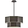 Thumbnail4 of Hinkley Facet 22 1/4"W Black Oxide 2-Tier Hexagon Chandelier more views