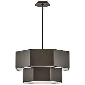 Image5 of Hinkley Facet 22 1/4"W Black Oxide 2-Tier Hexagon Chandelier more views