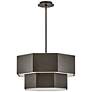 5_Hinkley Facet 22 1/4"W Black Oxide 2-Tier Hexagon Chandelier more views