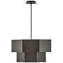 6_Hinkley Facet 22 1/4"W Black Oxide 2-Tier Hexagon Chandelier more views