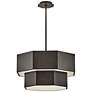 7_Hinkley Facet 22 1/4"W Black Oxide 2-Tier Hexagon Chandelier more views
