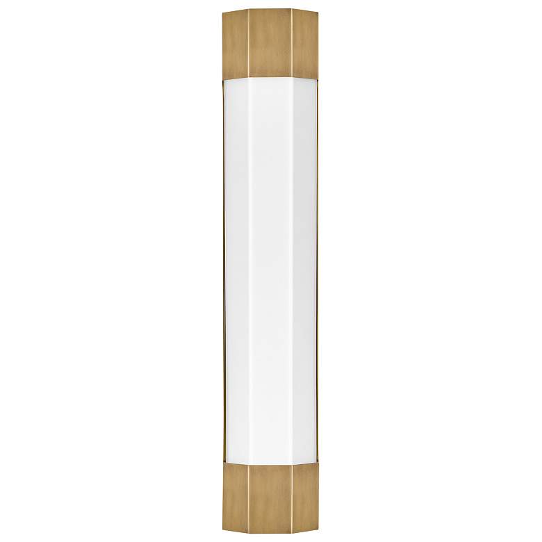 Image 1 Hinkley Facet 23 3/4" High Heritage Brass LED Wall Sconce