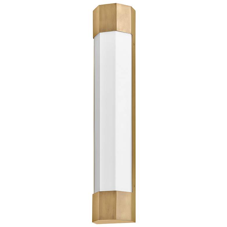 Image 5 Hinkley Facet 23 3/4" High Heritage Brass LED Wall Sconce more views
