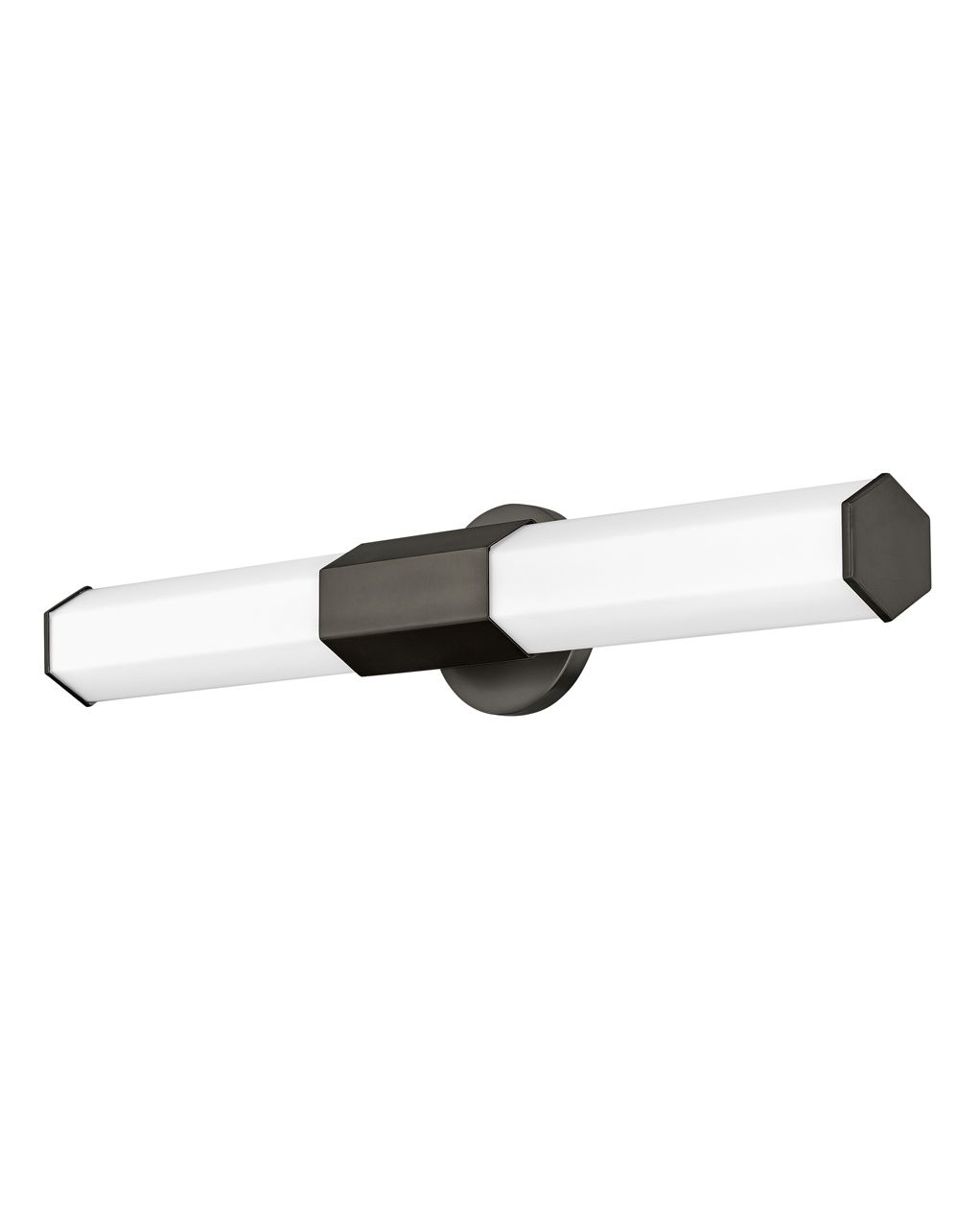 Image 4 Hinkley Facet 26" Modern Hexagonal Glass Black Oxide LED Bath Light more views