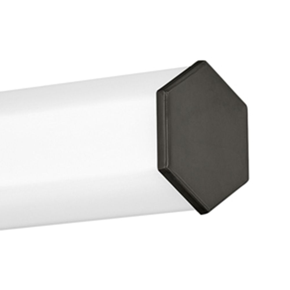 Hinkley Facet 26" Modern Hexagonal Glass Black Oxide LED Bath Light