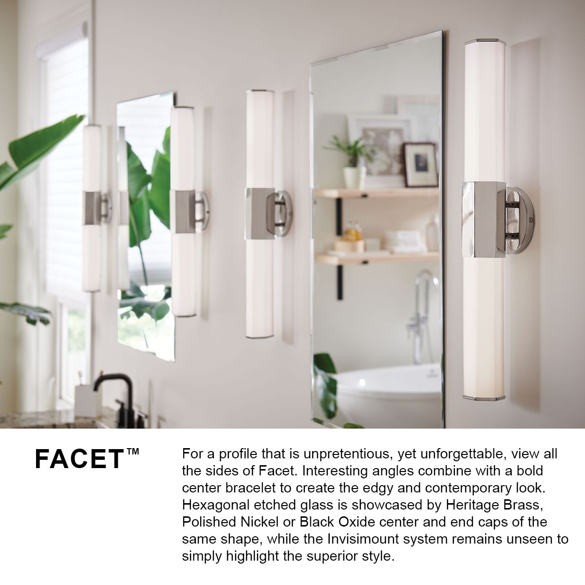 Hinkley Facet 26" Wide Heritage Brass LED Bath Light