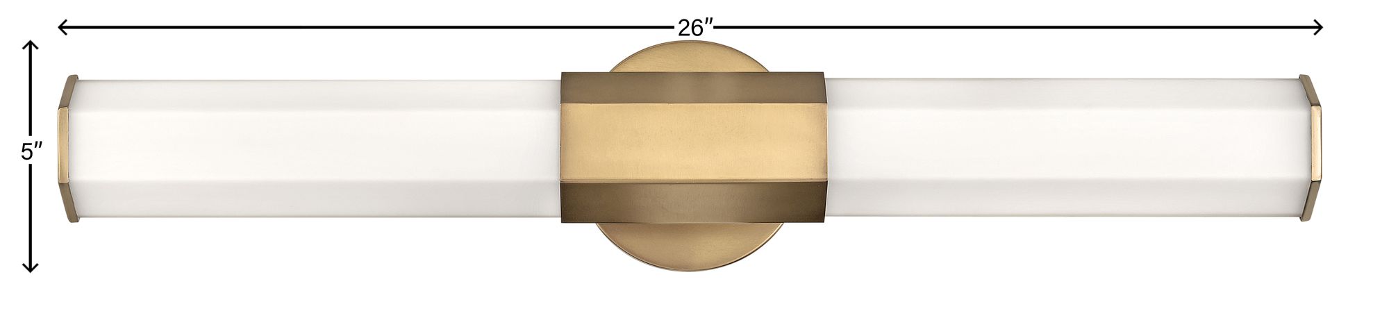 Hinkley Facet 26" Wide Heritage Brass LED Bath Light