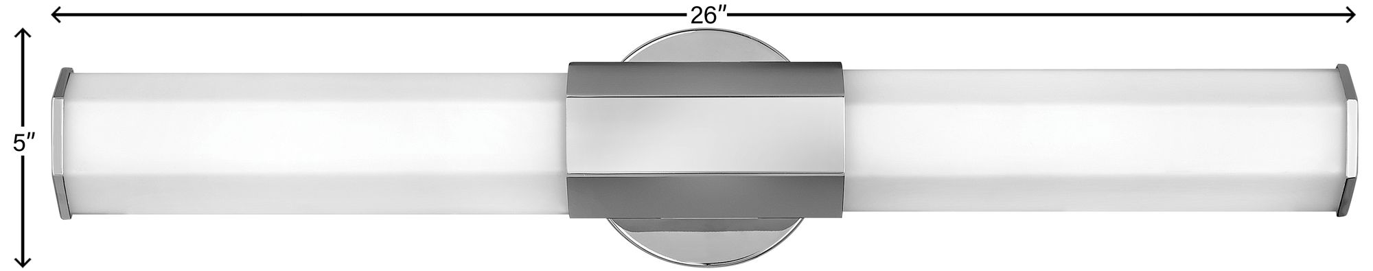 Hinkley Facet 26" Wide Polished Nickel LED Vanity Bath Light