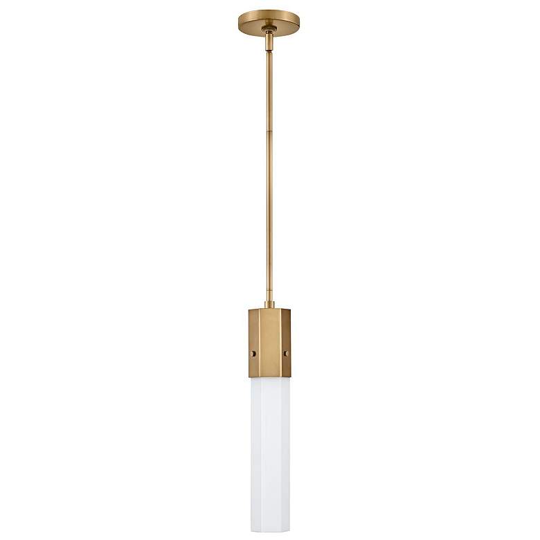 Image 1 Hinkley Facet 3 1/4" Wide Heritage Brass Mini Pendant