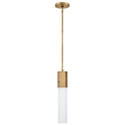 Hinkley Facet 3 1/4" Wide Heritage Brass Mini Pendant